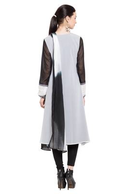 White Shibori Georgette Salwar 4