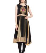Black Embroidered Georgette Salwar