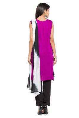 Purple Embroidered Cotton Salwar 4