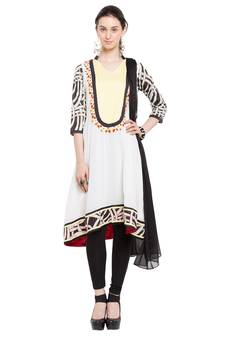 White Embroidered Cotton Salwar