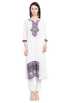 White Embroidered Cotton Salwar 1