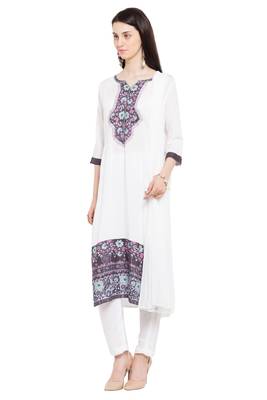 White Embroidered Cotton Salwar 2