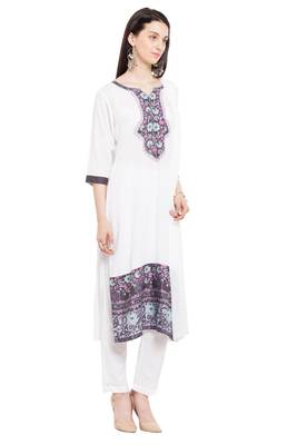 White Embroidered Cotton Salwar 3