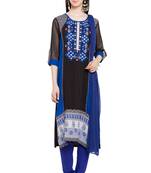 Black Embroidered Cotton Salwar