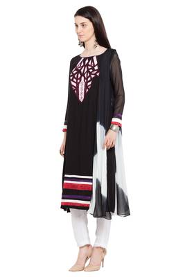 Black Embroidered Cotton Salwar 2