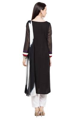 Black Embroidered Cotton Salwar 4
