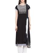Black Embroidered Cotton Salwar