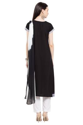 Black Embroidered Cotton Salwar 4