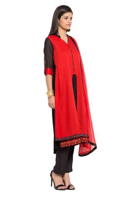 Red Embroidered Cotton Salwar 2
