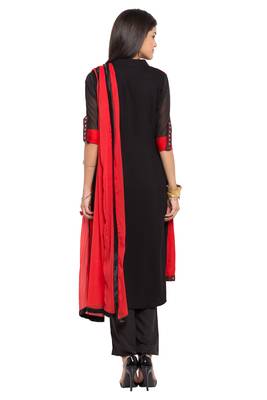 Red Embroidered Cotton Salwar 4