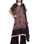 Black Embroidered Georgette Salwar