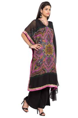 Black Embroidered Georgette Salwar 2