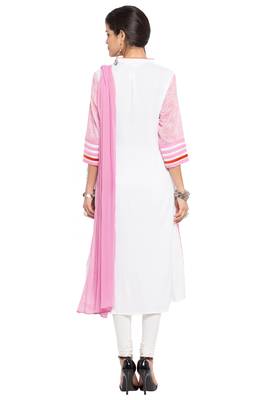 White Embroidered Cotton Salwar 4