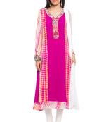Pink Embroidered Georgette Salwar