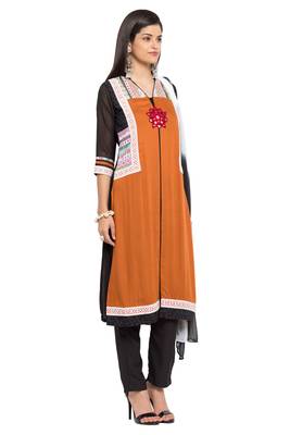 Orange Embroidered Cotton Salwar 3