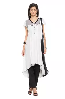 White Embroidered Cotton Salwar