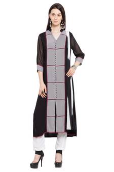 Black Printed Georgette Salwar