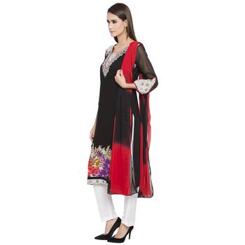Black Embroidered Georgette Salwar 2