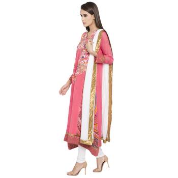 Pink Embroidered Georgette Salwar 2