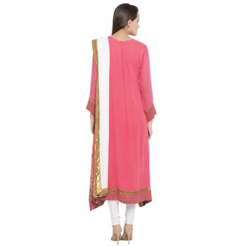 Pink Embroidered Georgette Salwar 4