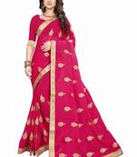 Pink Embroidered Georgette Saree With Blouse