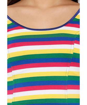 Women's Multicolor Cotton Lycra Stretchable Readymade Saree Blouse 4