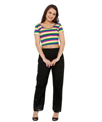 Women's Multicolor Cotton Lycra Stretchable Readymade Saree Blouse 5