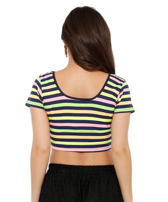 Women's Multicolor Cotton Lycra Stretchable Readymade Saree Blouse 2