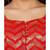 Women's Red Brocade Readymade Padded Saree Blouse