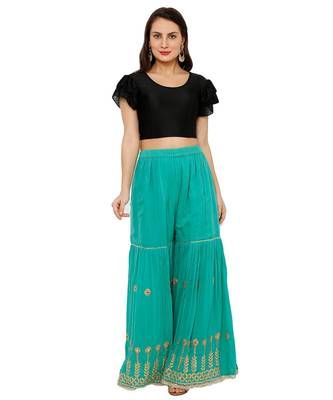 Women's Black Lycra Stretchable Readymade Saree Blouse 5