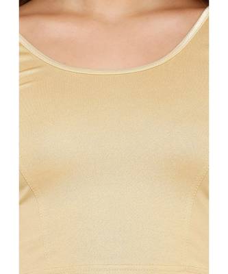 Women's Gold Lycra Stretchable Readymade Saree Blouse 4