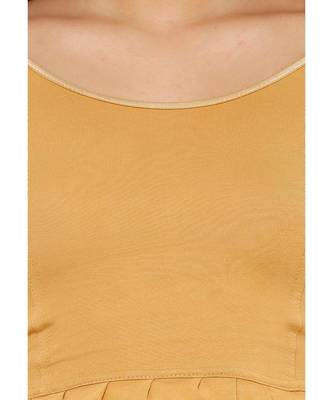 Women's Gold Lycra Stretchable Readymade Saree Blouse 4