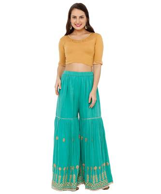 Women's Gold Lycra Stretchable Readymade Saree Blouse 5