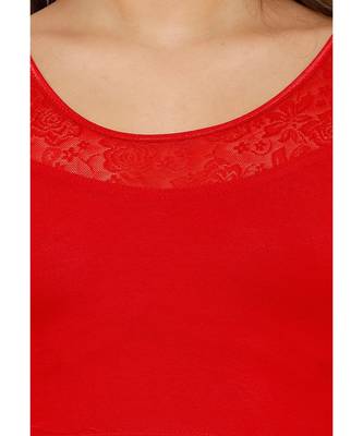 Women's Red Lycra Stretchable Readymade Saree Blouse 4