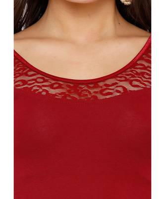 Women's Maroon Lycra Stretchable Readymade Saree Blouse 4