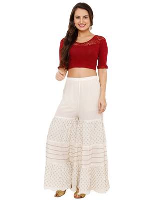 Women's Maroon Lycra Stretchable Readymade Saree Blouse 5