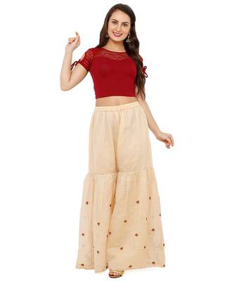 Women's Maroon Cotton Lycra Stretchable Readymade Saree Blouse 5