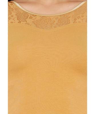 Women's Gold Cotton Lycra Stretchable Readymade Saree Blouse 4