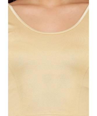 Women's Gold Nylon Stretchable Readymade Saree Blouse 4