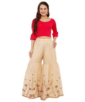 Women's Pink Cotton Lycra Stretchable Readymade Saree Blouse 5