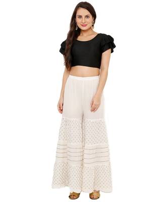 Women's Black Nylon Stretchable Readymade Saree Blouse 5
