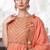 Partywear Designer Indian Red Heavy Cotton Maslin  Partywear Suit