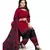 Maroon Abstract Print Crepe Unstitched Salwar With Dupatta