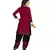 Maroon Abstract Print Crepe Unstitched Salwar With Dupatta