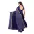 Blue Woven Cotton Saree With Blouse