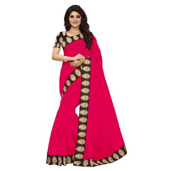 peach plain Chanderi Cotton Kalamkari  saree with blouse 1