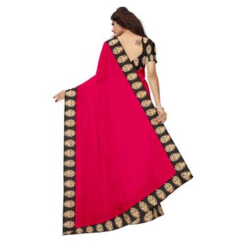 peach plain Chanderi Cotton Kalamkari  saree with blouse 4