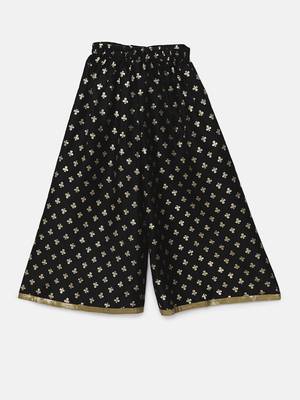 Black printed polyester kids-tops 5