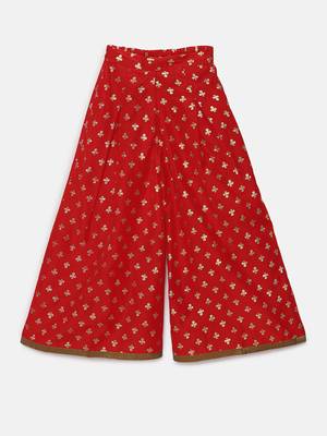 Red printed polyester kids-tops 3