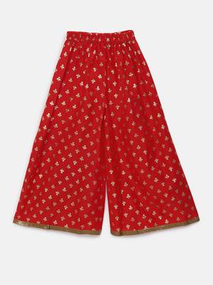 Red printed polyester kids-tops 5